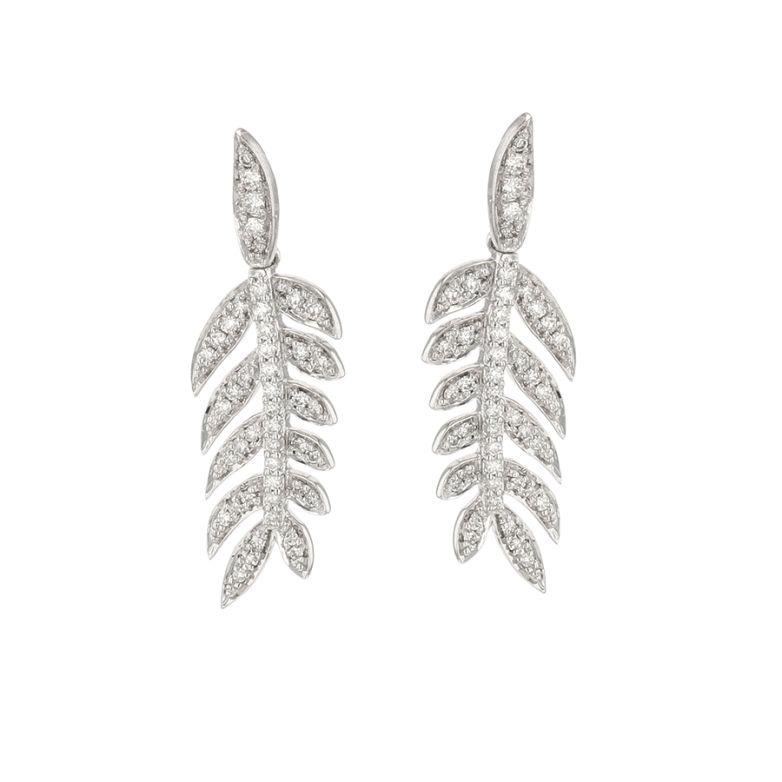 Boucles d'oreilles diamants 0.21 carat or blanc 3.62g Comme neuf -  reconditionné disponible sur Gemme Les Bijoux